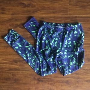 Women’s Reebok leggings Xl purple and green